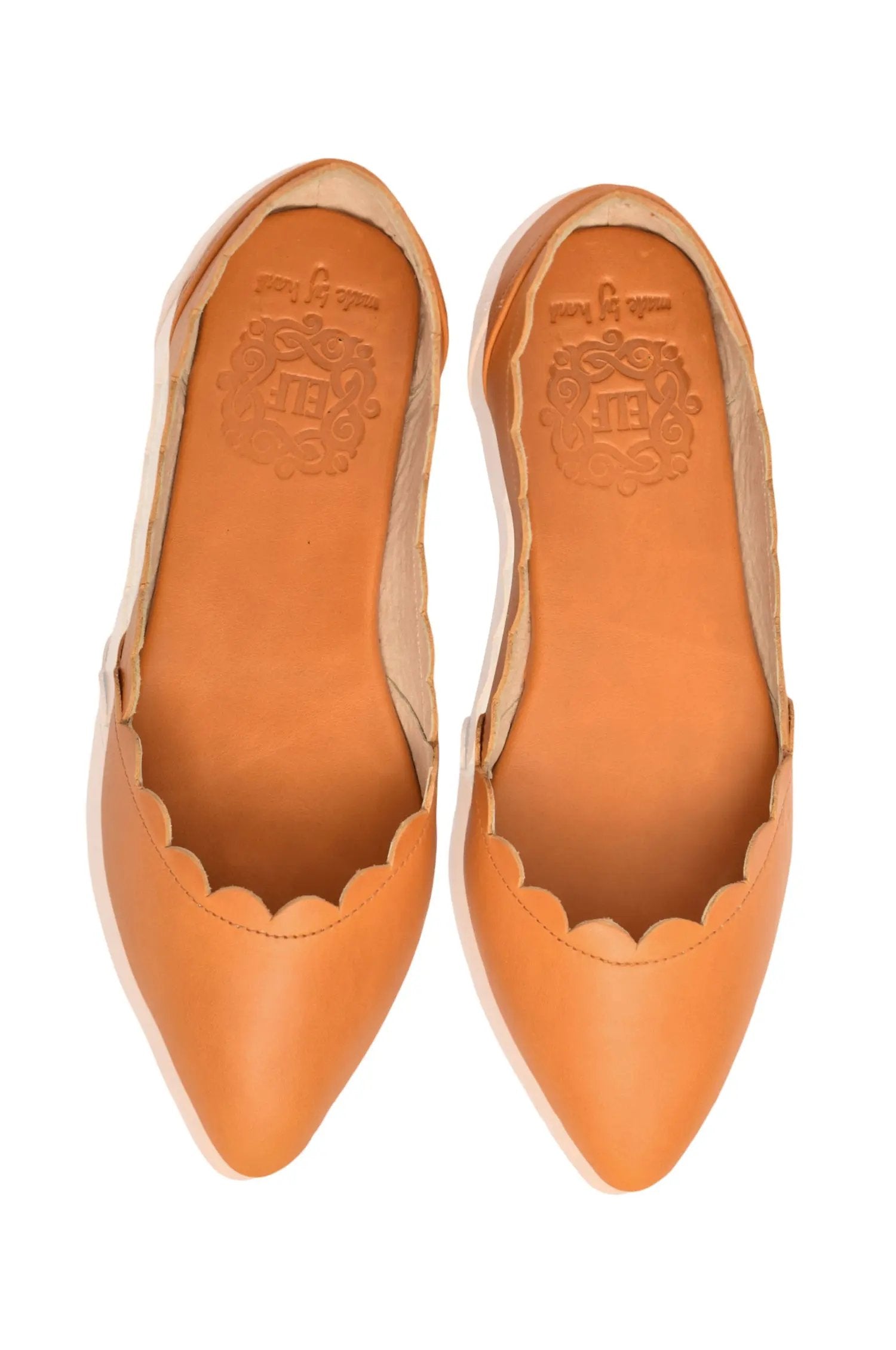 Valentina Scalloped Pointed Toe Flats by ELF