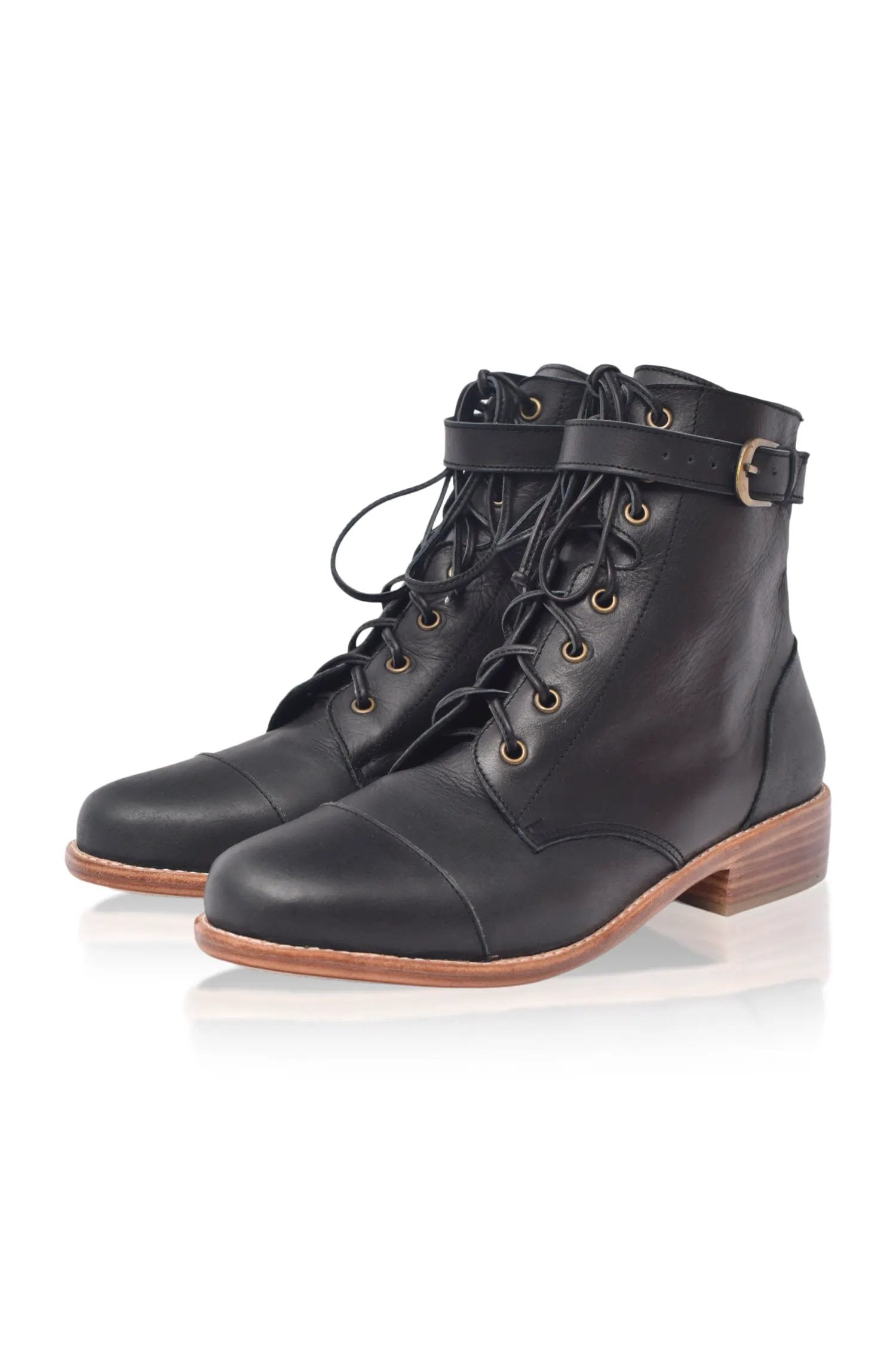 Valley Dream Lace Up Leather Boots by ELF