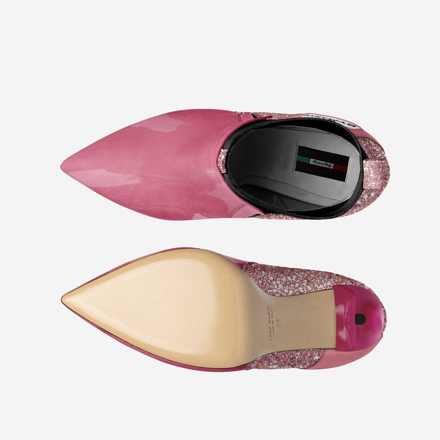 Vegan Heeled Shoe Women BYMANYC ® New York Soho Pink Blaze by BYMANYC ® New York