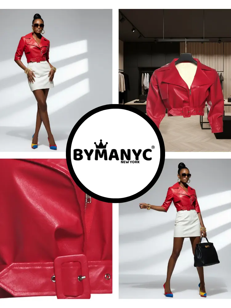 Vegan Leather Luxury Jacket • FIFTH AVE New Collection BYMANYC ® New York by BYMANYC ® New York