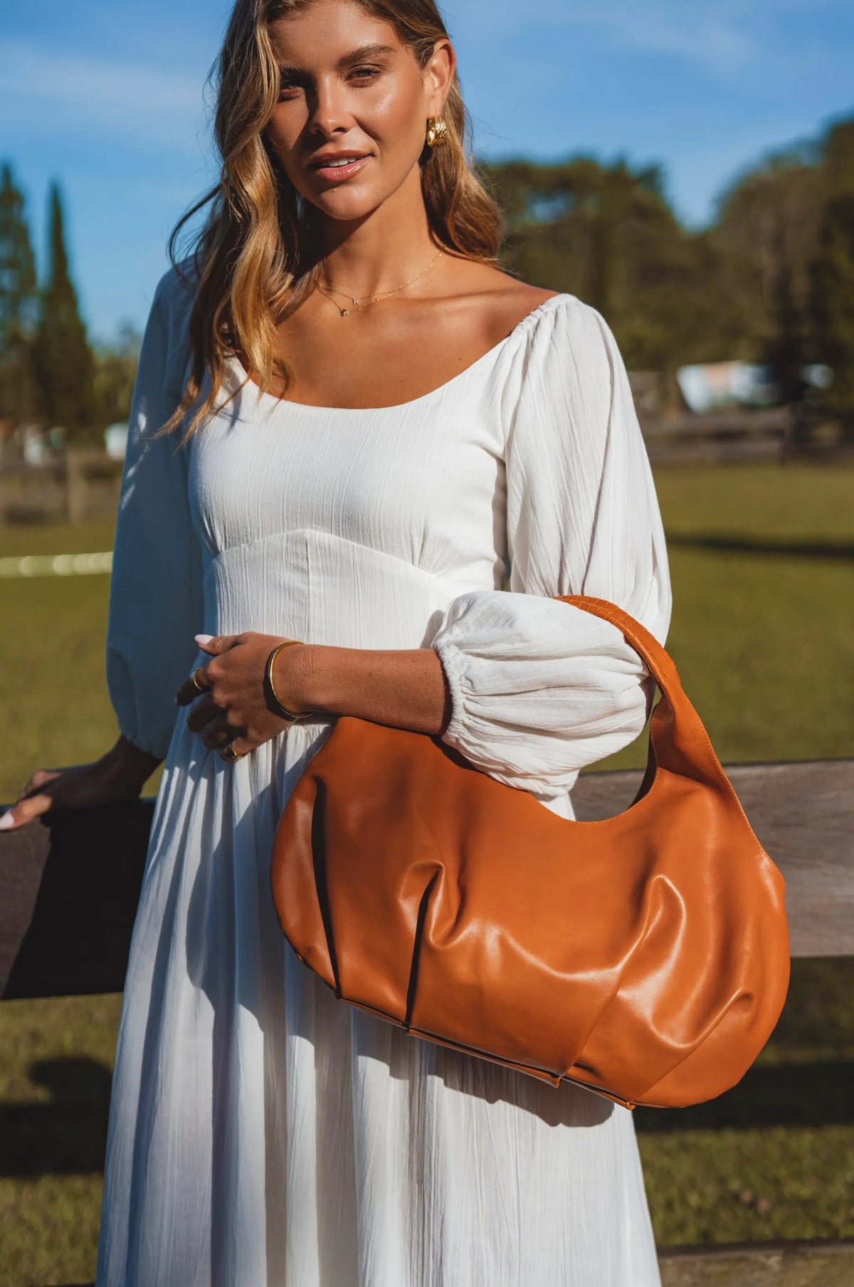 Velara Small Slouchy Leather Tote by ELF