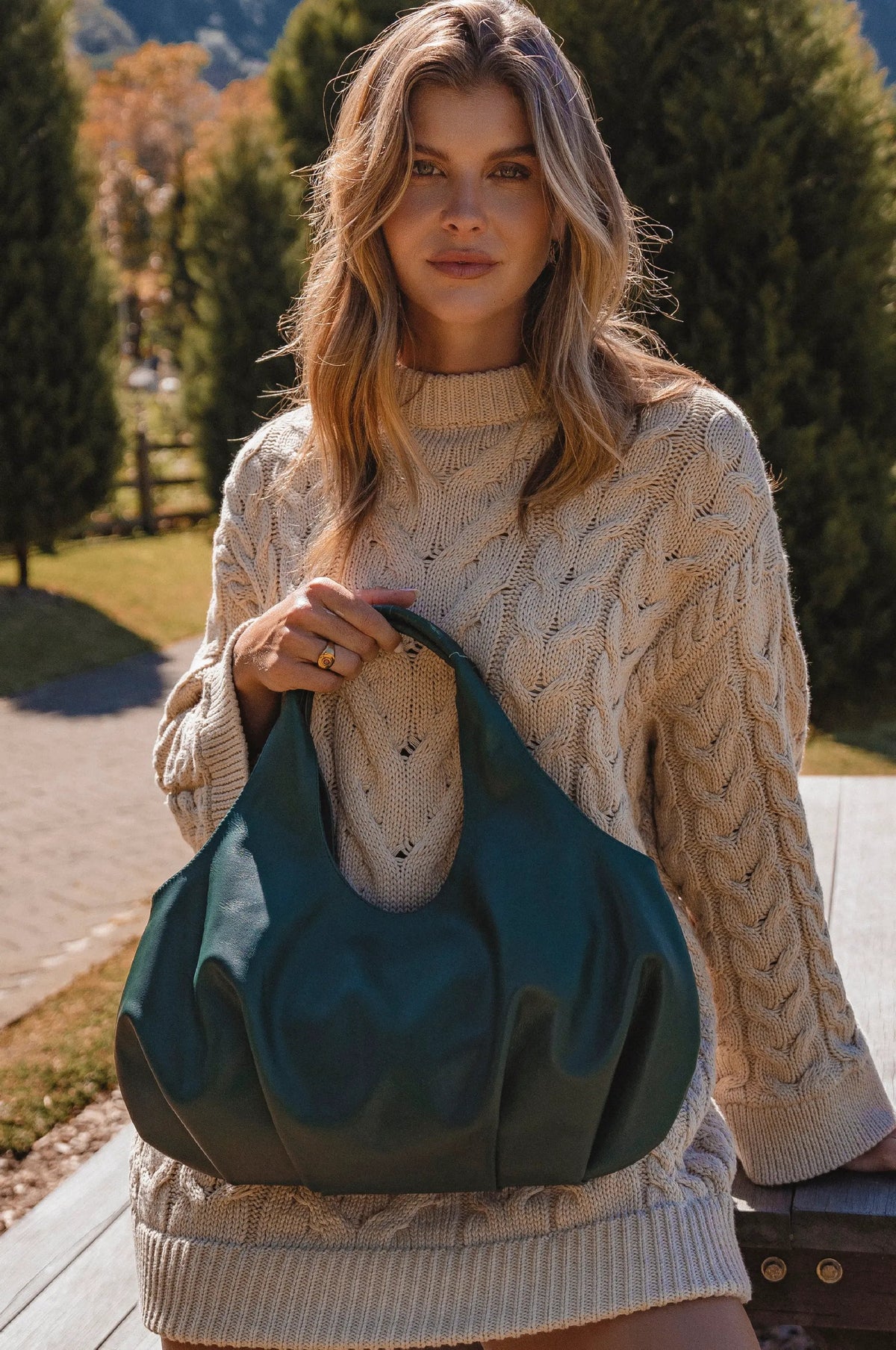 Velara Small Slouchy Leather Tote by ELF