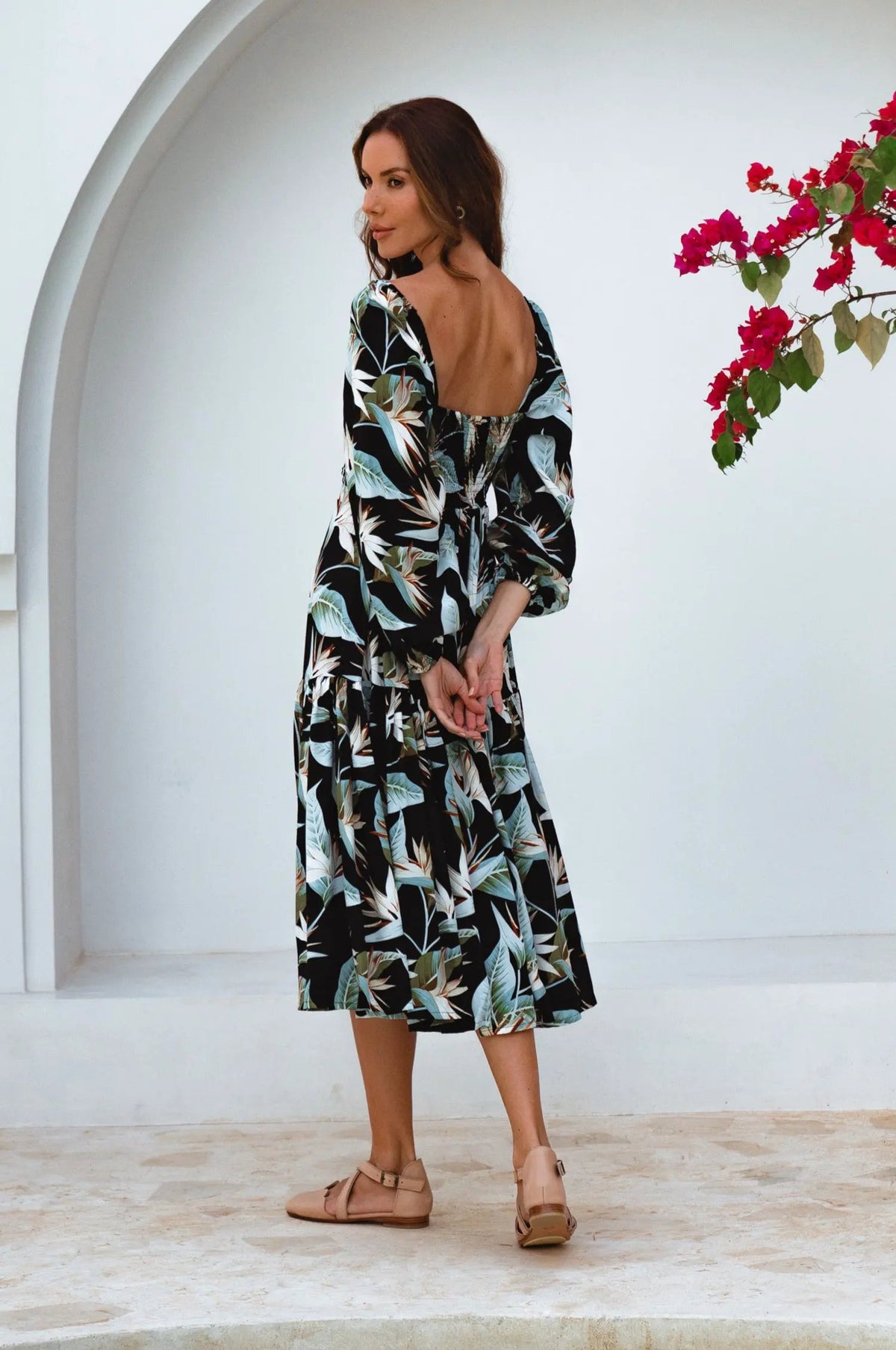 Verona Long Sleeve Midi Dress by ELF