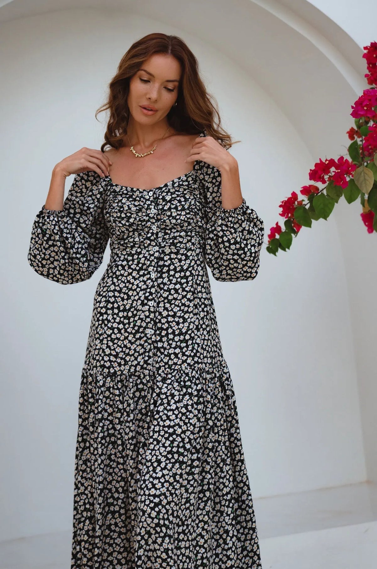 Verona Long Sleeve Midi Dress (Sale) by ELF