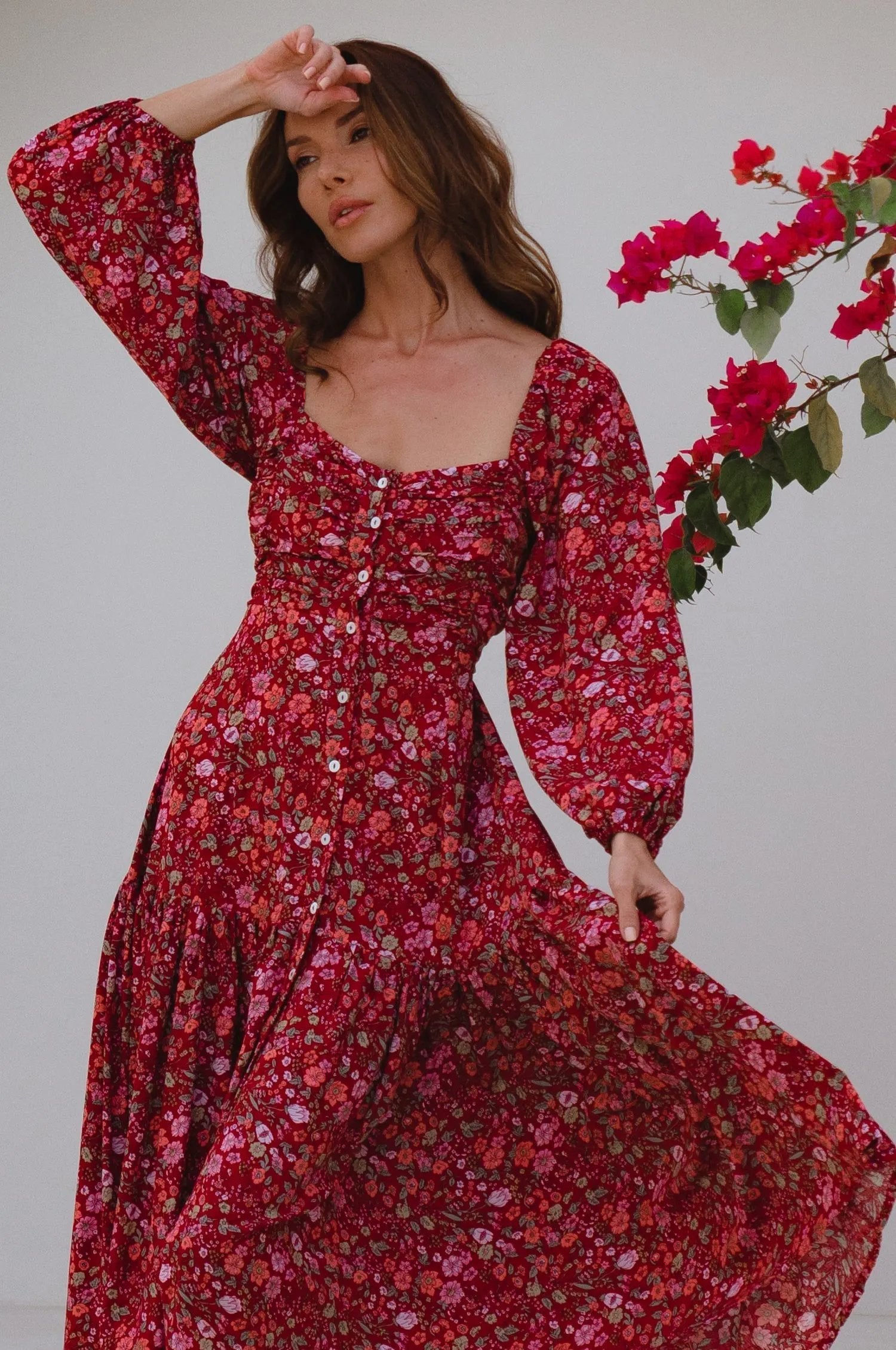 Verona Long Sleeve Midi Dress by ELF
