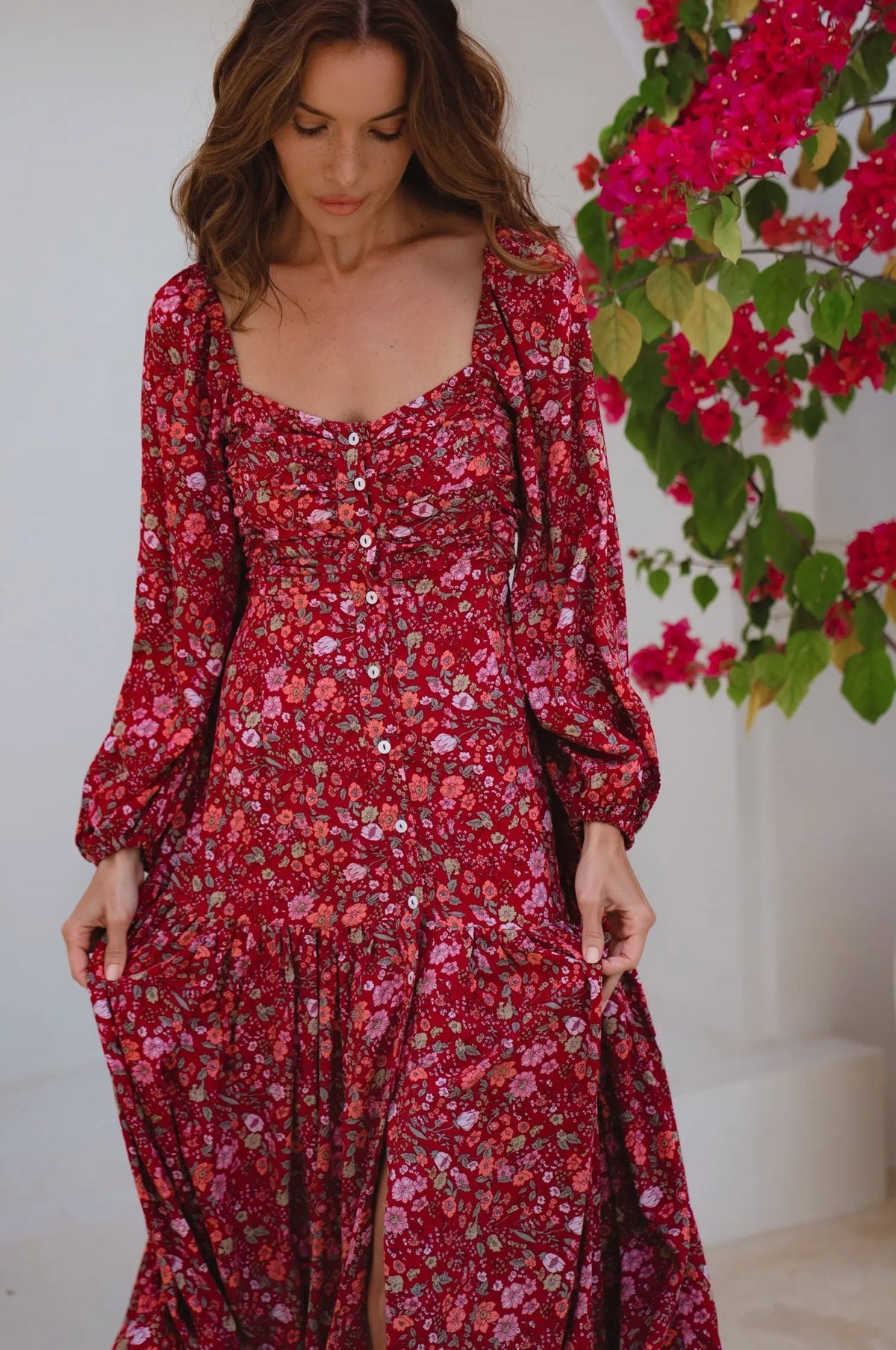 Verona Long Sleeve Midi Dress by ELF