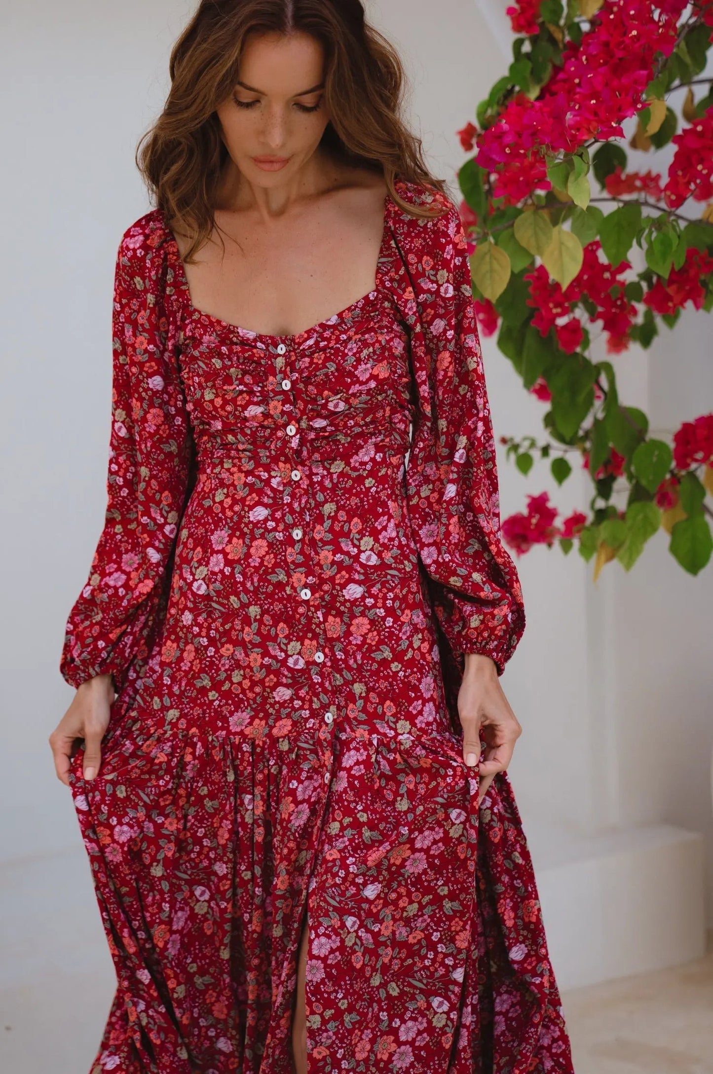Verona Long Sleeve Midi Dress by ELF