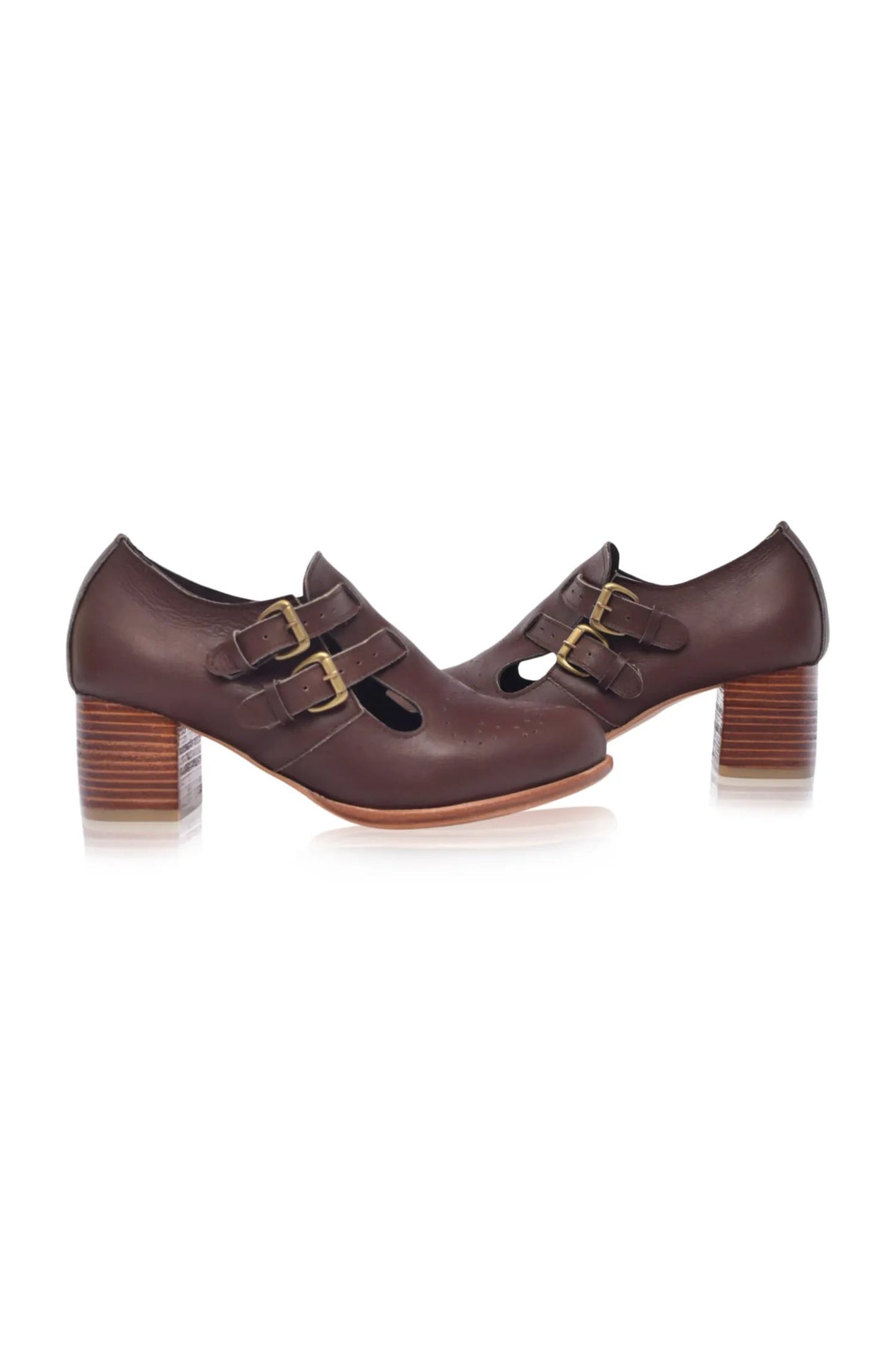 Vienna Low Heel Leather Booties by ELF