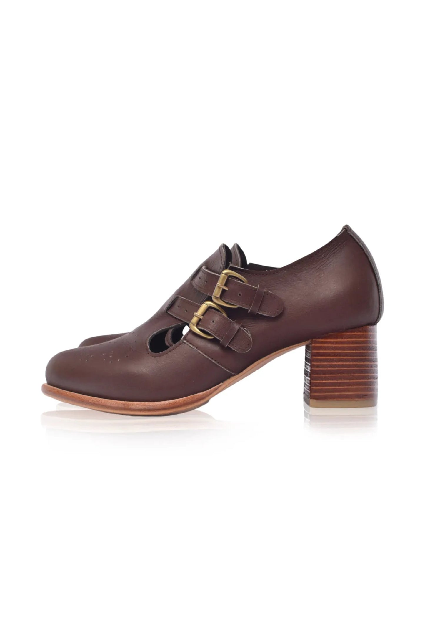 Vienna Low Heel Leather Booties by ELF
