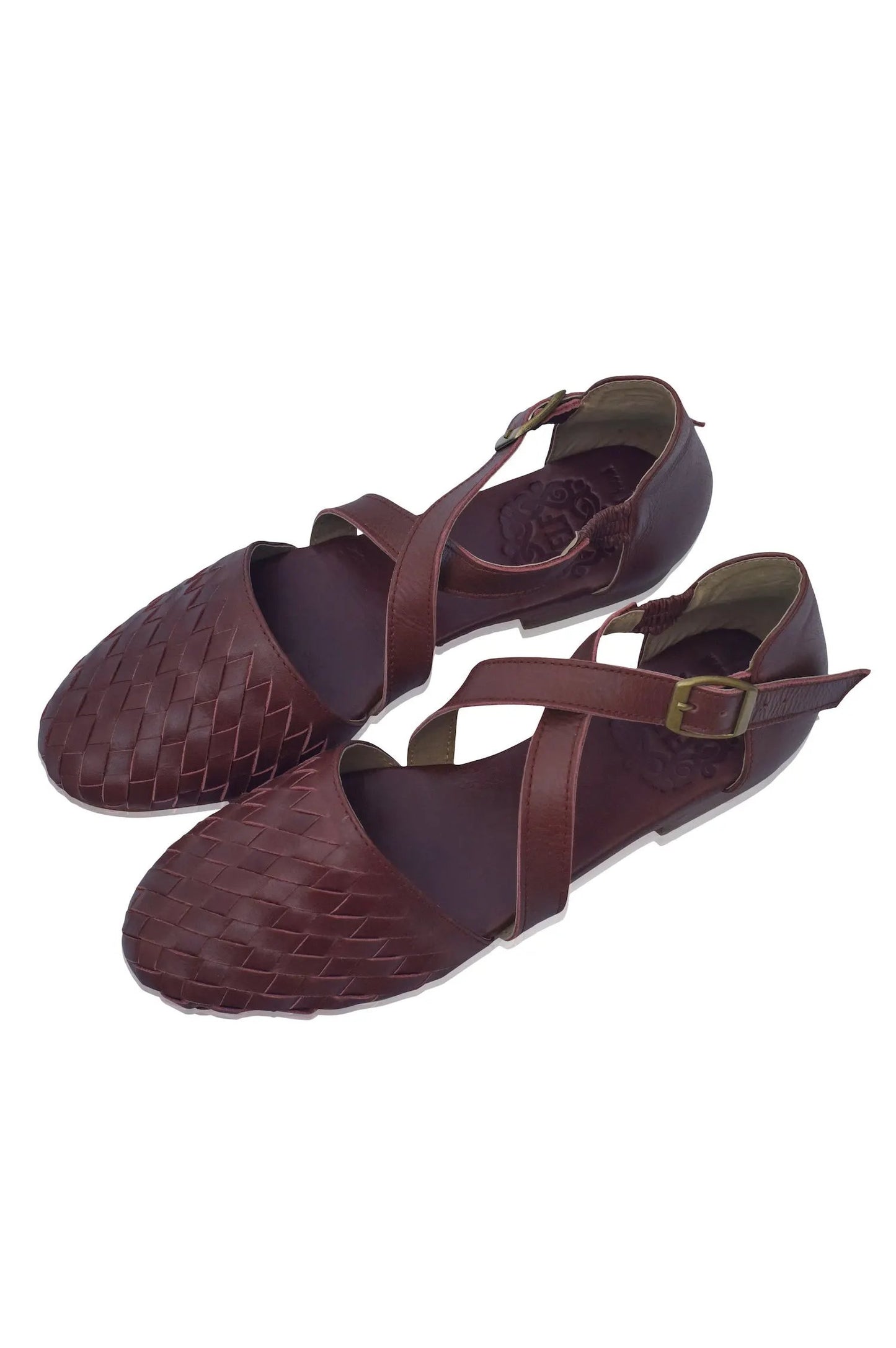 Riviera Woven Leather Flats by ELF