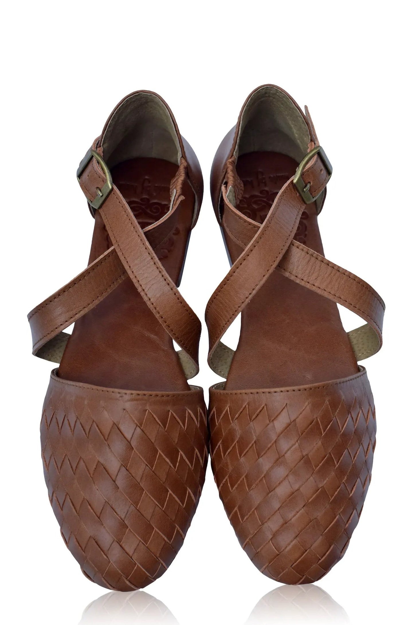Riviera Woven Leather Flats by ELF