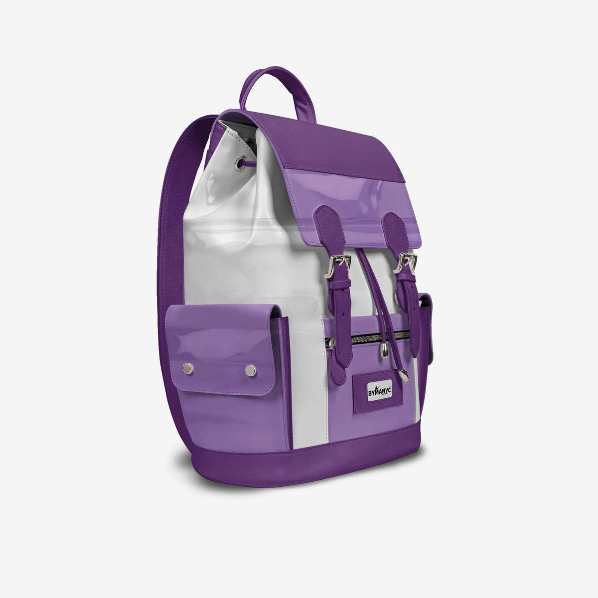 Violet & White Couture Eco Backpack – BYMANYC ® New York (Handmade in Italy) by BYMANYC ® New York