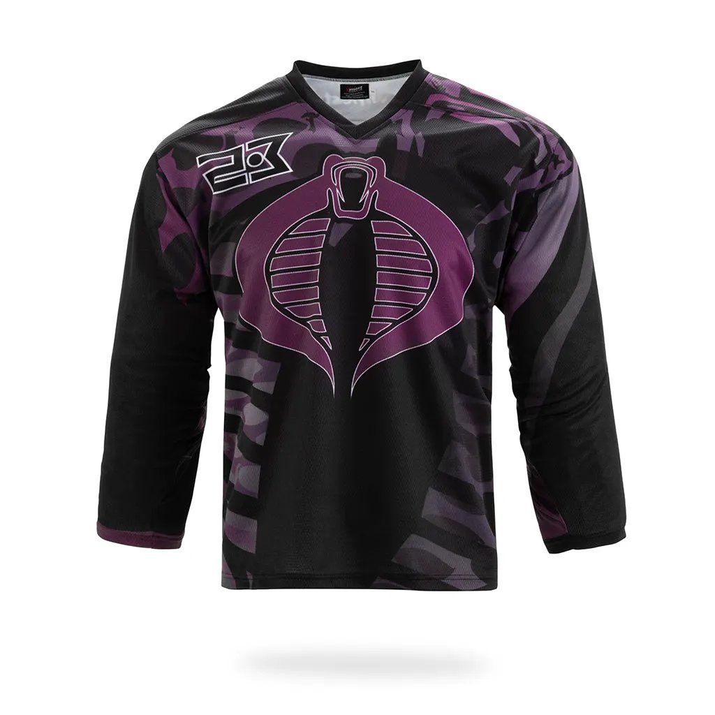 Custom Black Viper Ice Hockey Jersey by Vimost Sportswear
