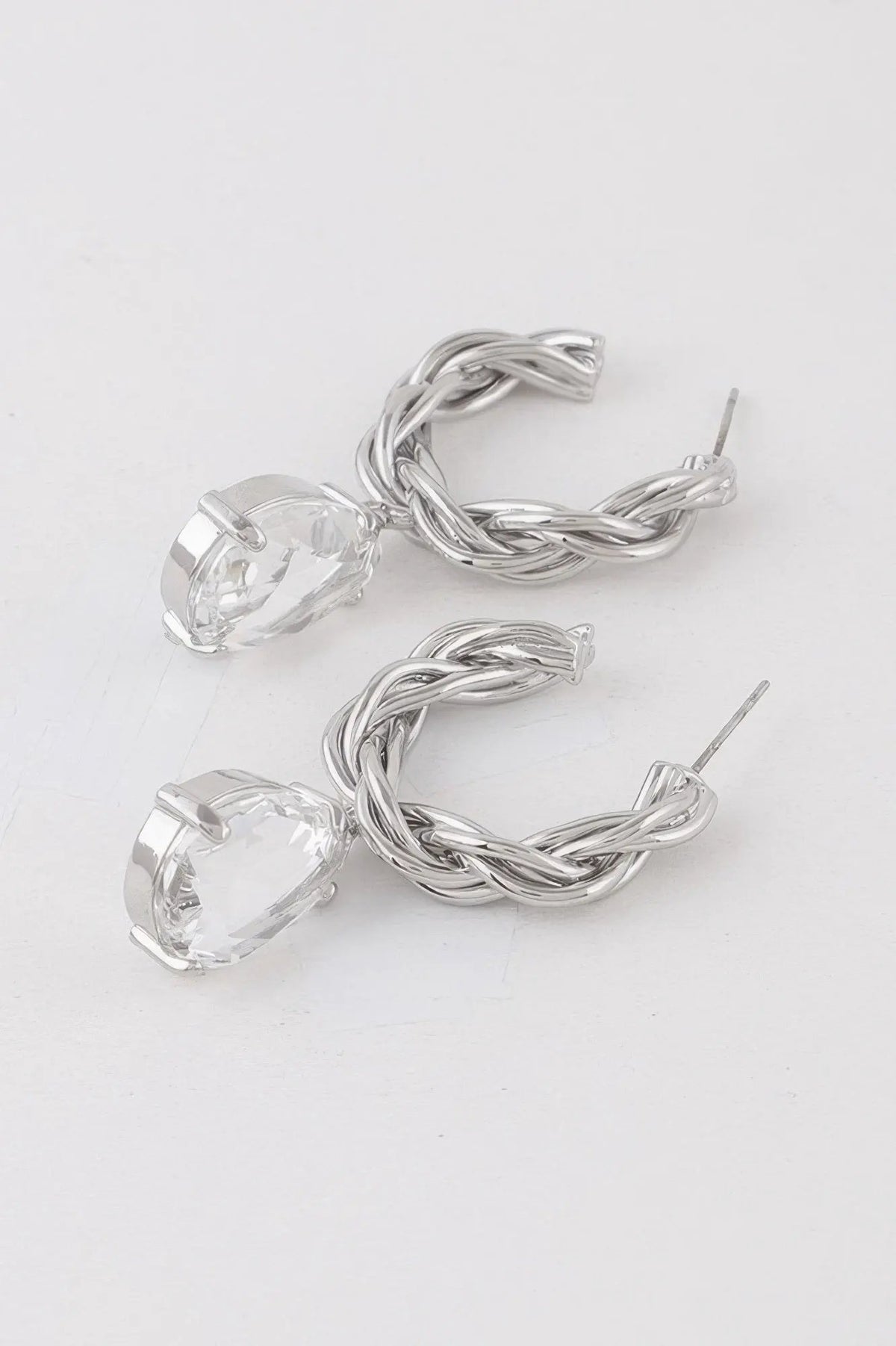 Women's Twisted Crystal Teardrop Earrings BYMANYC ® New York CONTEMPORARY VIBRANT MODERN FASHION - New Collection by BYMANYC New York