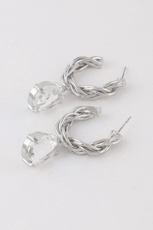 Women's Twisted Crystal Teardrop Earrings BYMANYC ® New York CONTEMPORARY VIBRANT MODERN FASHION - New Collection by BYMANYC New York