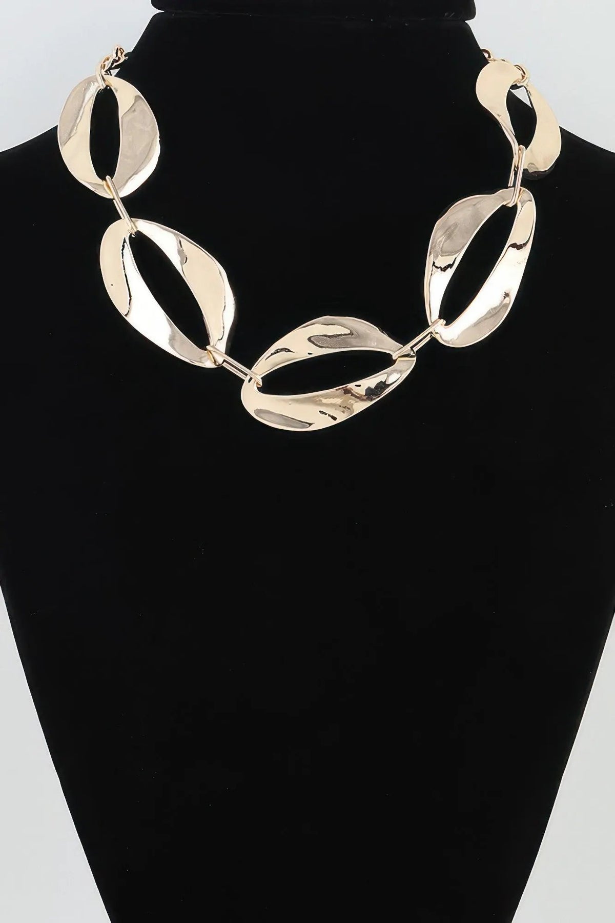 Women's Chain Necklace Hammered Abstract BYMANYC ® New York SCULPTURAL TEXTURED LINK COLLAR - New Collection by BYMANYC New York