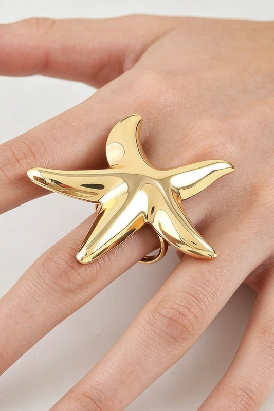 Women's Statement Ring Polished Starfish BYMANYC ® New York SLEEK OCEANIC CELESTIAL BAND - New Collection by BYMANYC New York