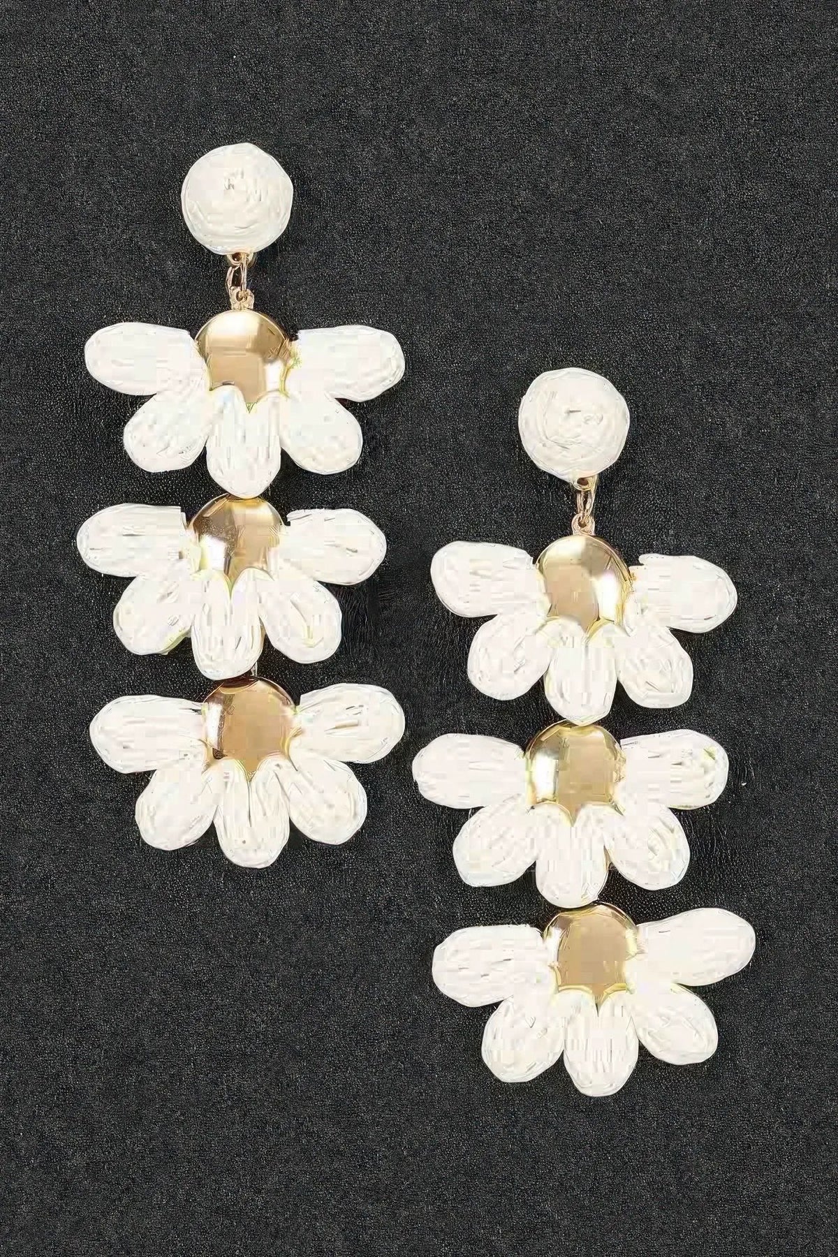 Women's Earrings Drops Raffia BYMANYC ® New York HAMPTONS FLOWER - New Collection by BYMANYC New York