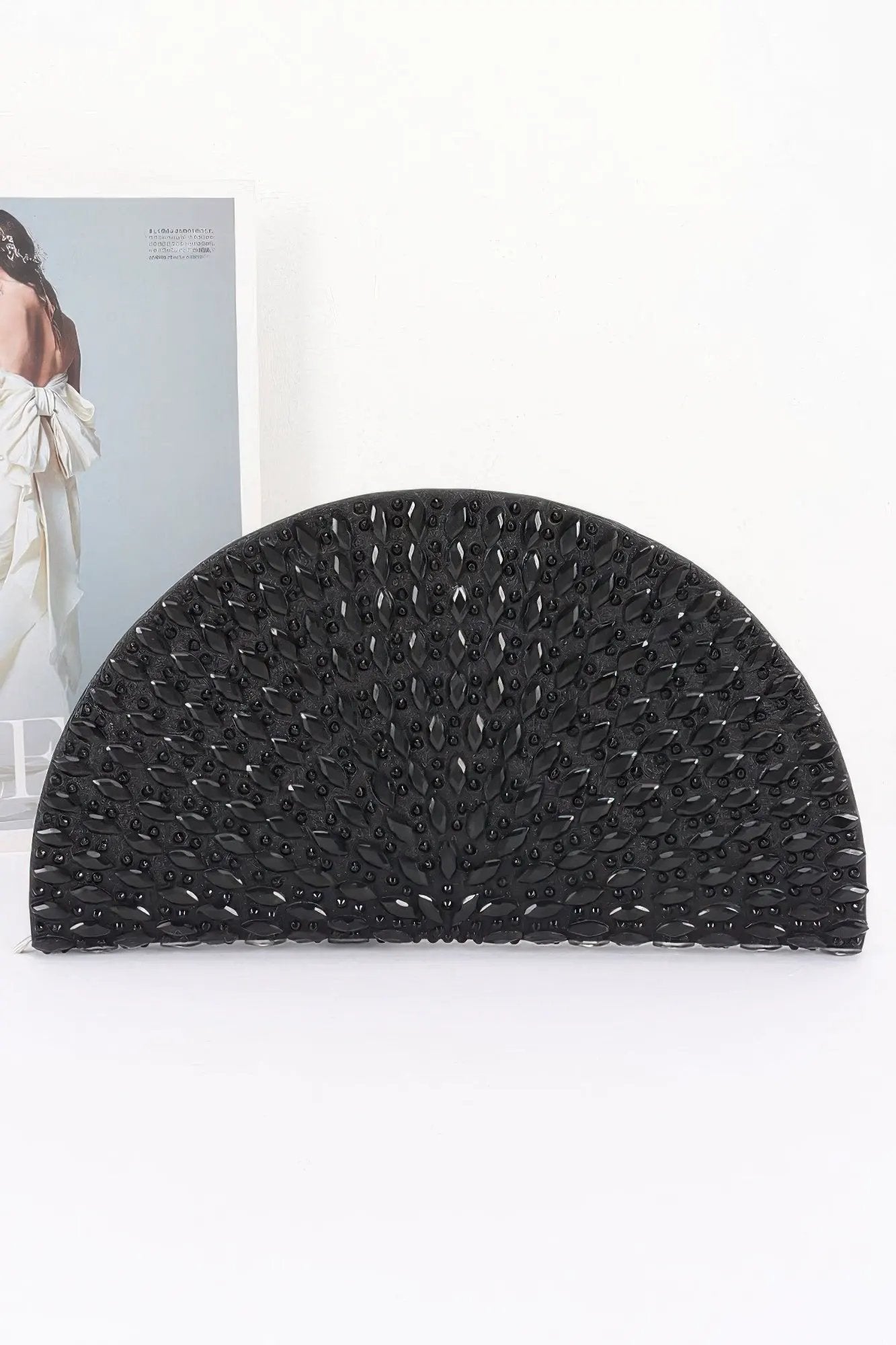 Women's Party Clutch Rhinestone Half Moon BYMANYC ® New York SPARKLING ELEGANT EVENING PURSE - New Collection by BYMANYC New York