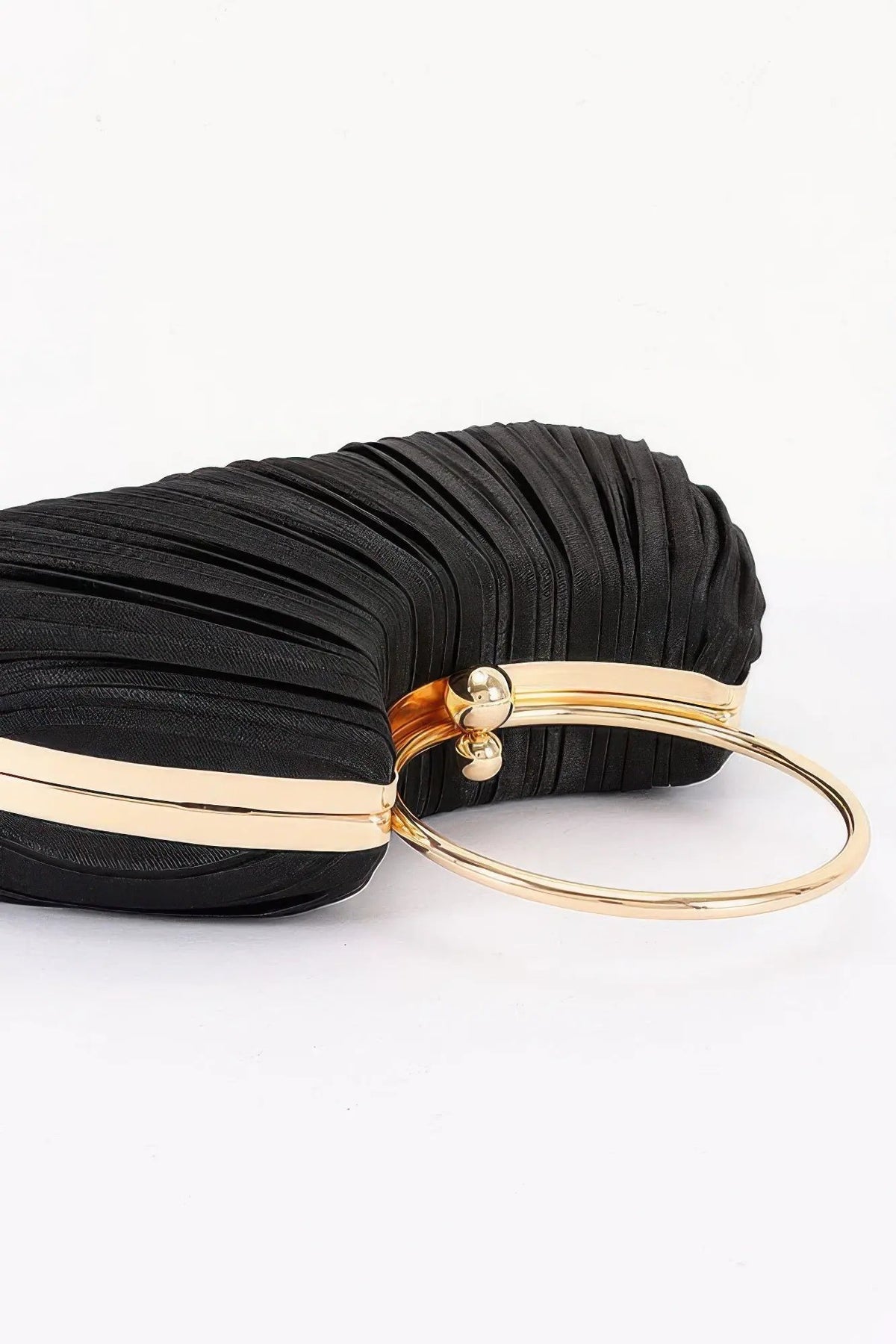 Women's Party Clutch Pleated Polyester BYMANYC ® New York ELEGANT TEXTURED EVENING PURSE - New Collection by BYMANYC New York