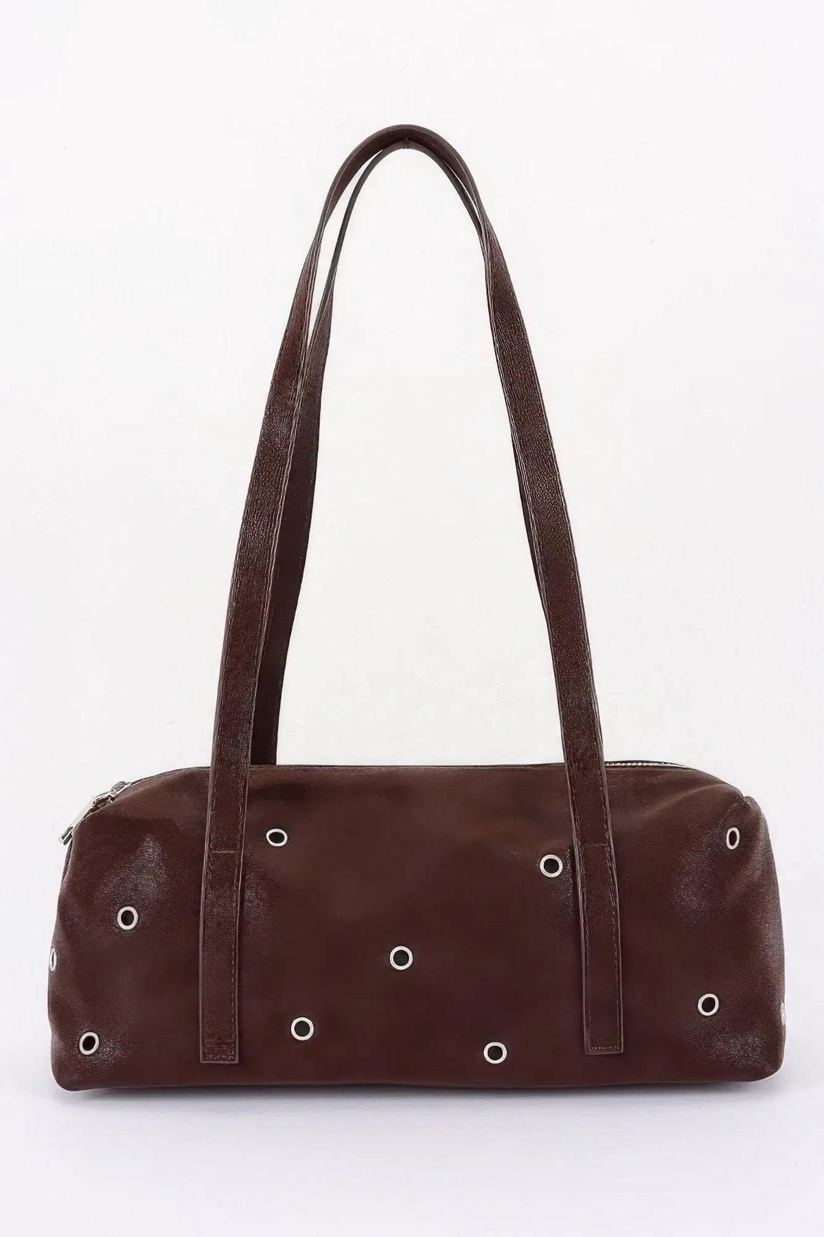 Women's Shoulder Bag Vegan Leather Eyelet Studded Rectangular BYMANYC ® New York CONTEMPORARY HARDWARE STRUCTURED PURSE - New Collection by BYMANYC New York