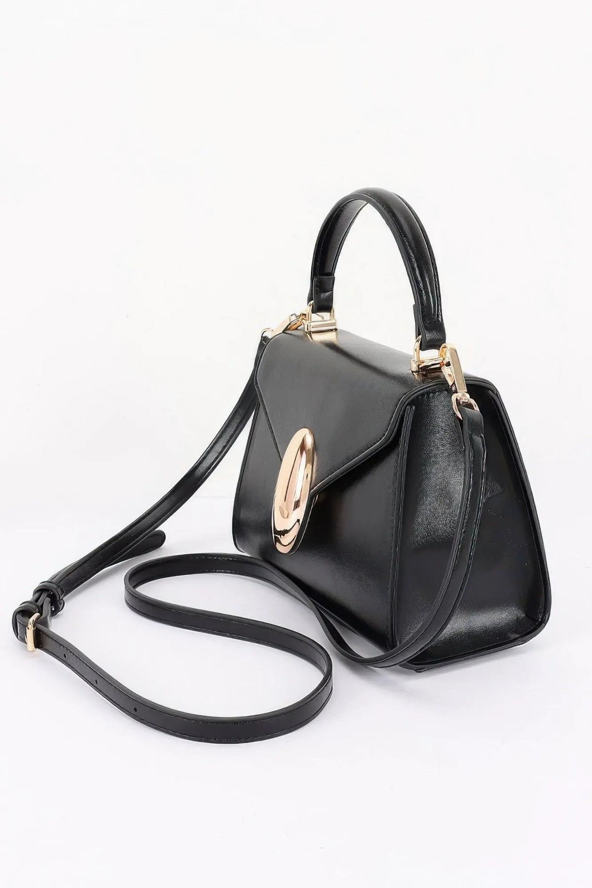 Women's Top Handle Bag Vegan Leather Flap BYMANYC ® New York CONTEMPORARY SLEEK STRUCTURED PURSE - New Collection by BYMANYC New York