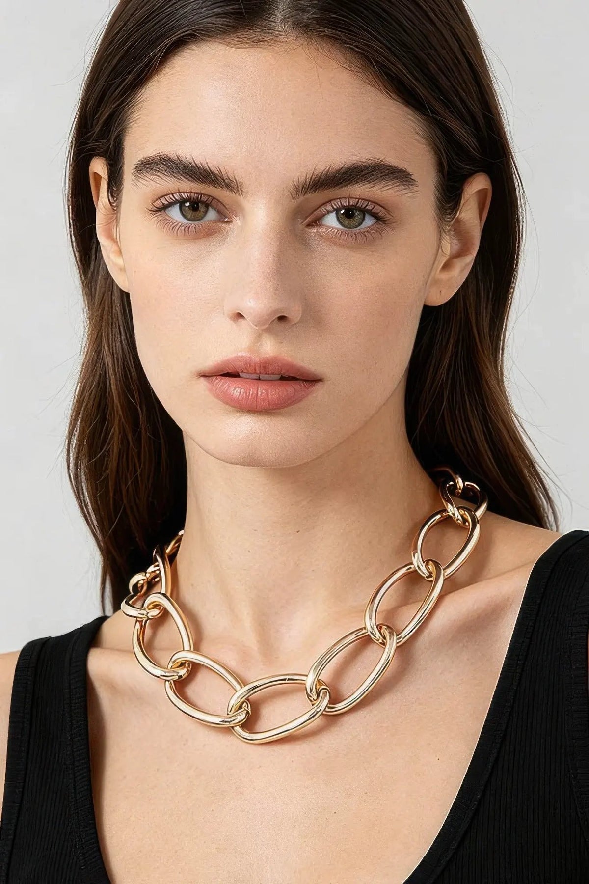 Women's Polished Twist Chain Statement Necklace Prêt-à-Porter BYMANYC ® New York - New Collection by BYMANYC New York