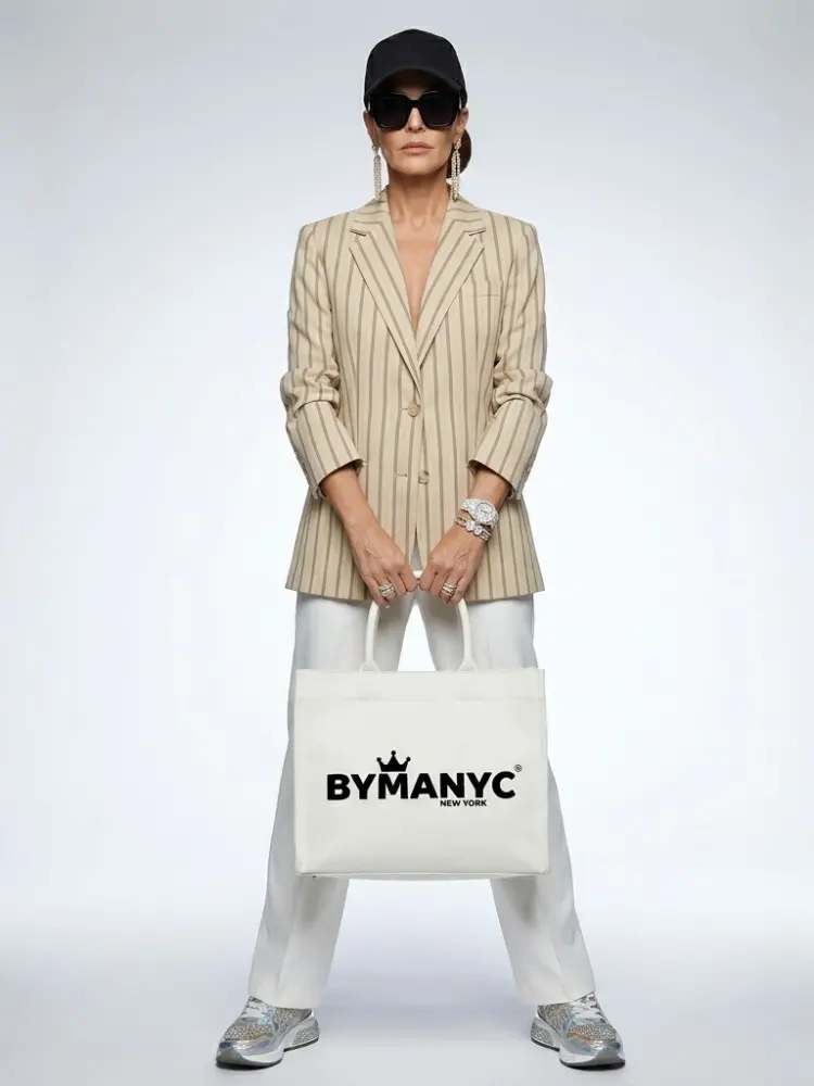 WOMEN'S BLAZER Beige Striped NOLITA - BYMANYC ® New York by BYMANYC ® New York