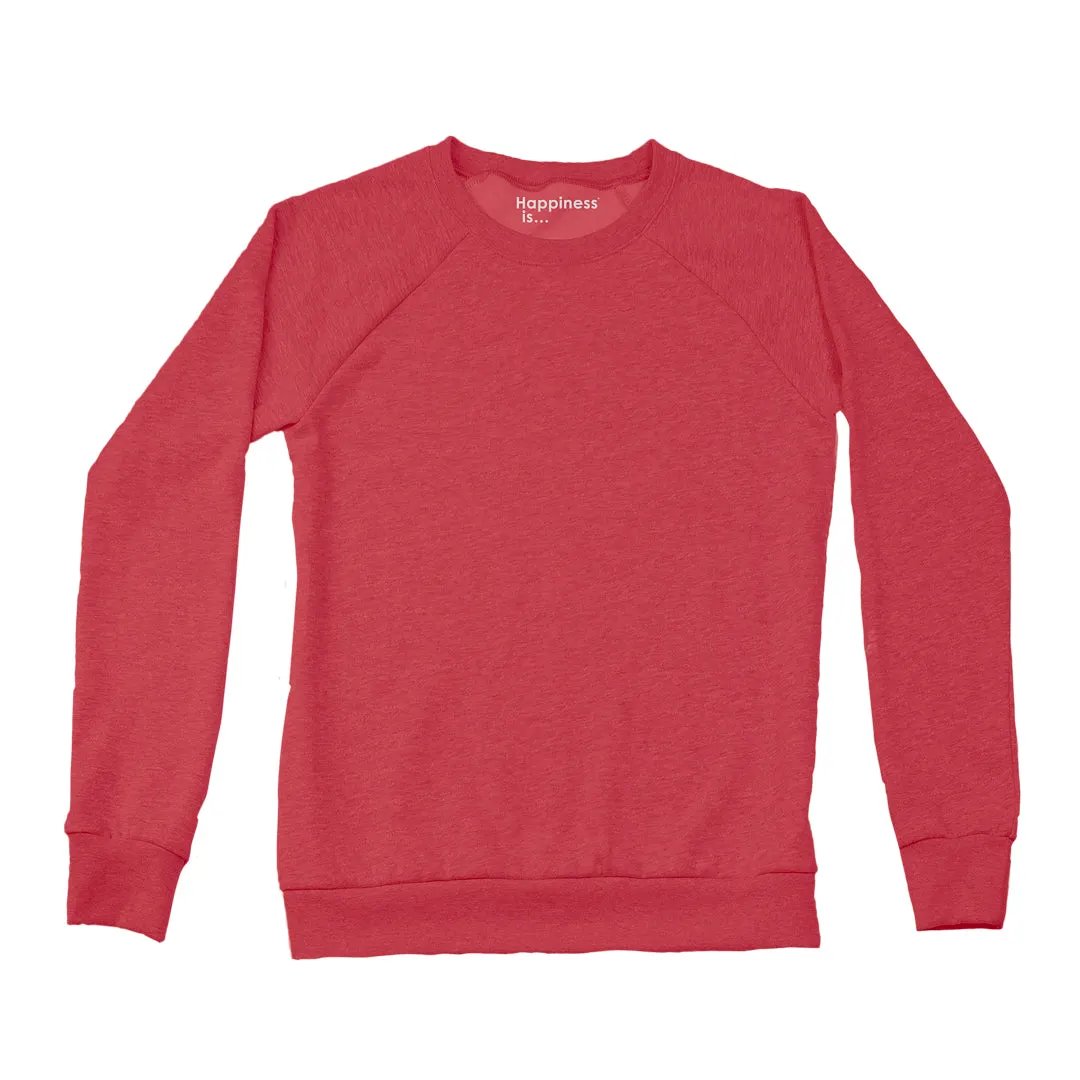 Women's Plain Crew Sweatshirt, Chili Pepper by Coloured Blanks