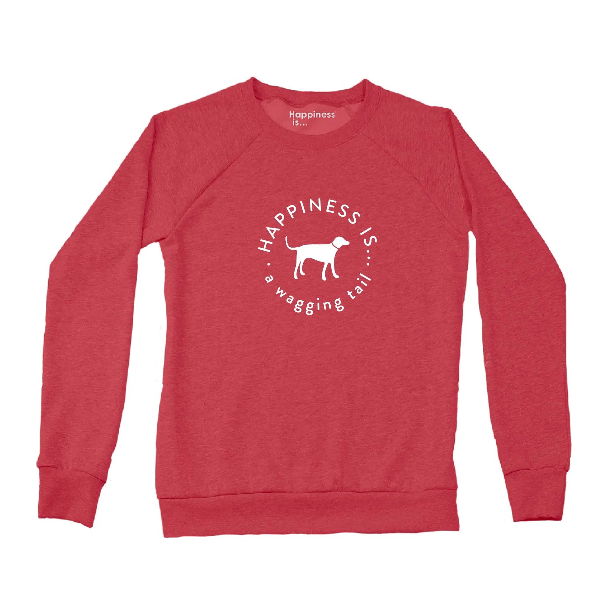 Women's Wagging Tail Crew Sweatshirt, Chili by Pets Collection