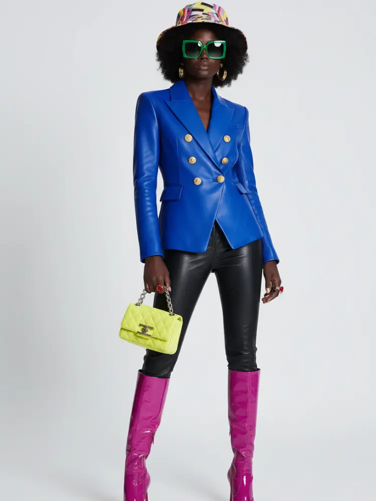 Wall Street Vegan Executive Leather Blazer Jacket BYMANYC ® New York by BYMANYC ® New York
