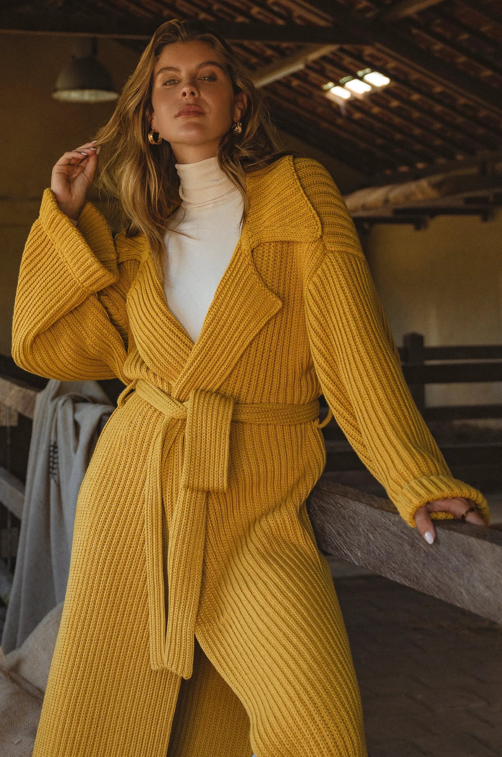 Warm Night Long Knitted Coat by ELF