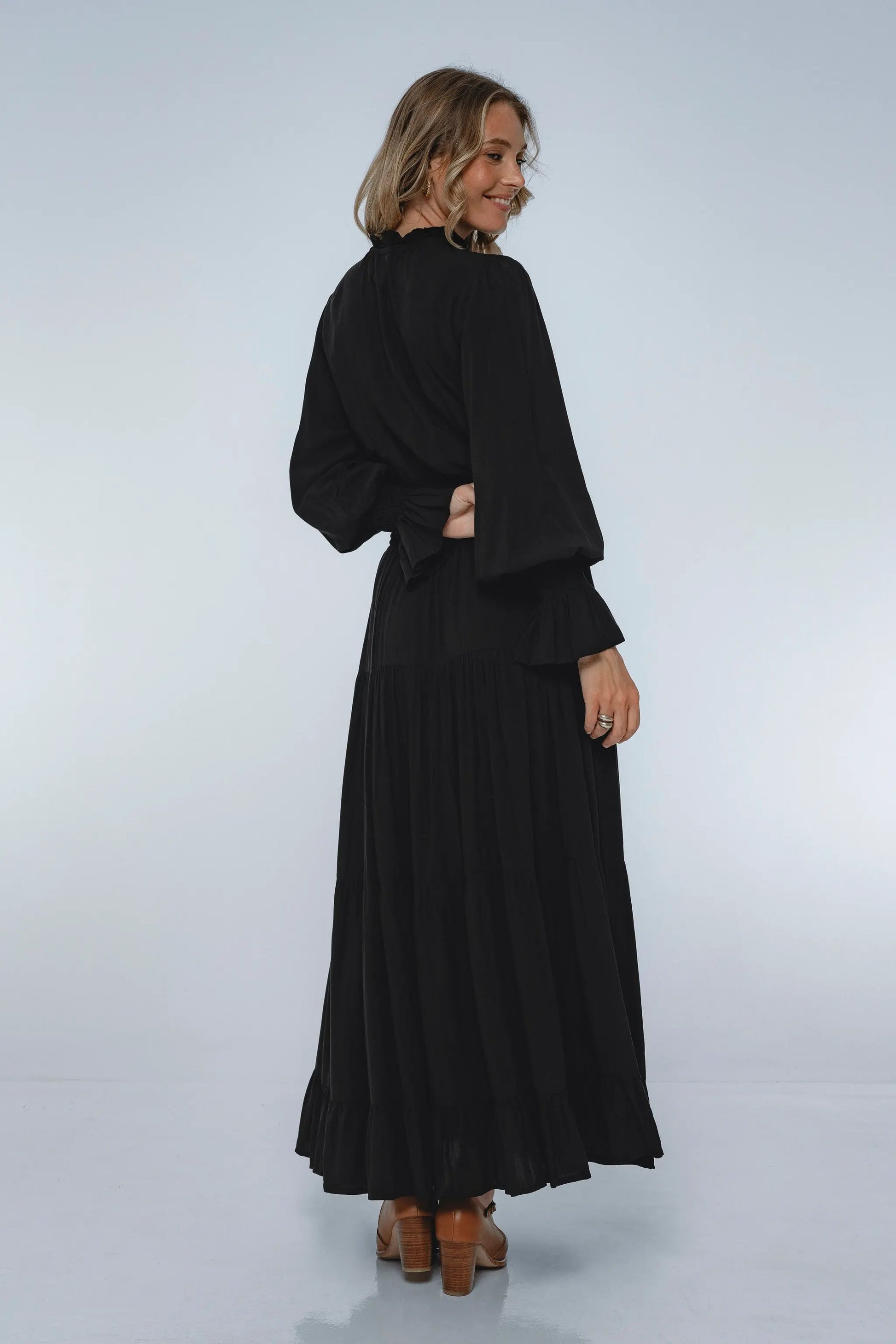 White Lotus Ruffled Maxi Dress by ELF
