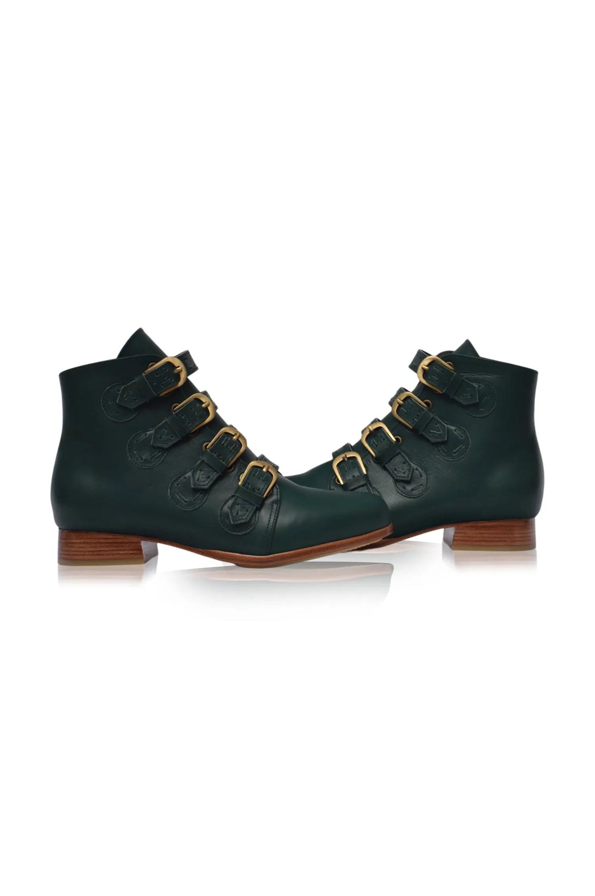 Wild Rose Leather Ankle Booties by ELF