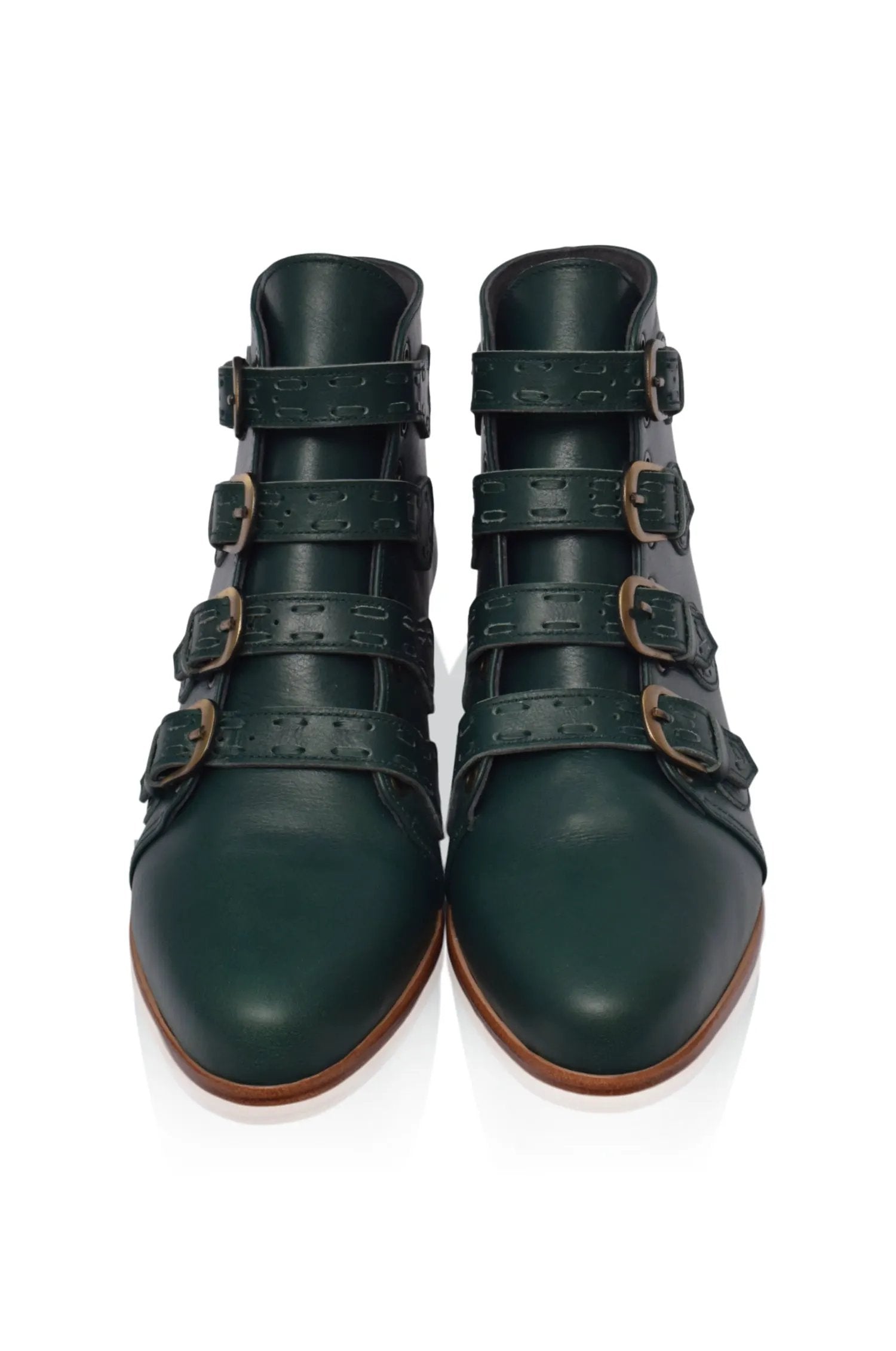 Wild Rose Leather Ankle Booties by ELF