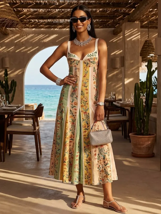 Women Strapless Floral Dress, IBIZA - BYMANYC ® New York by BYMANYC ® New York