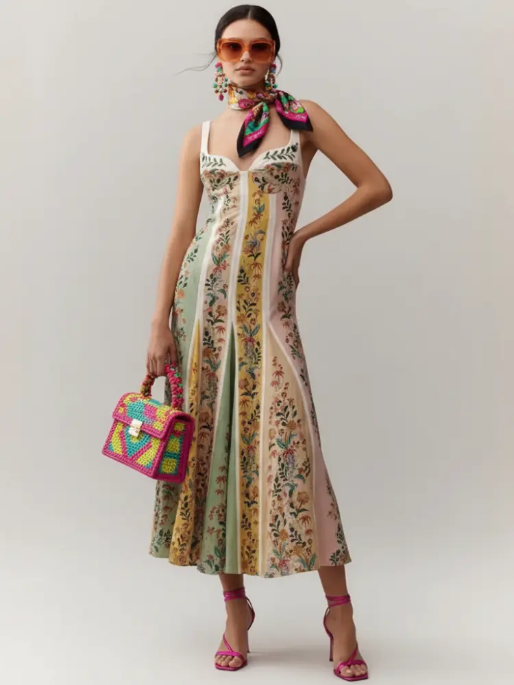 Women Strapless Floral Dress, IBIZA - BYMANYC ® New York by BYMANYC ® New York