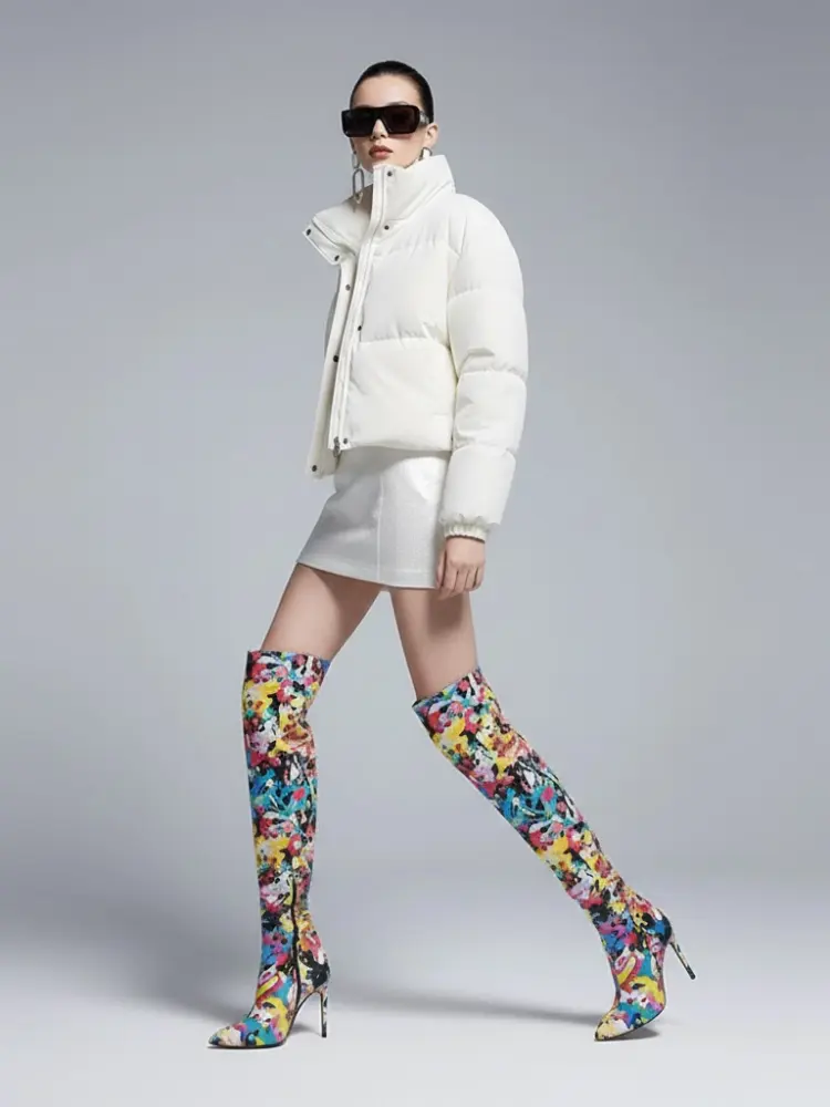 Women's Cropped Puffer Jacket GREENWICH New Collection Couture in Manhattan BYMANYC ® New York by BYMANYC ® New York