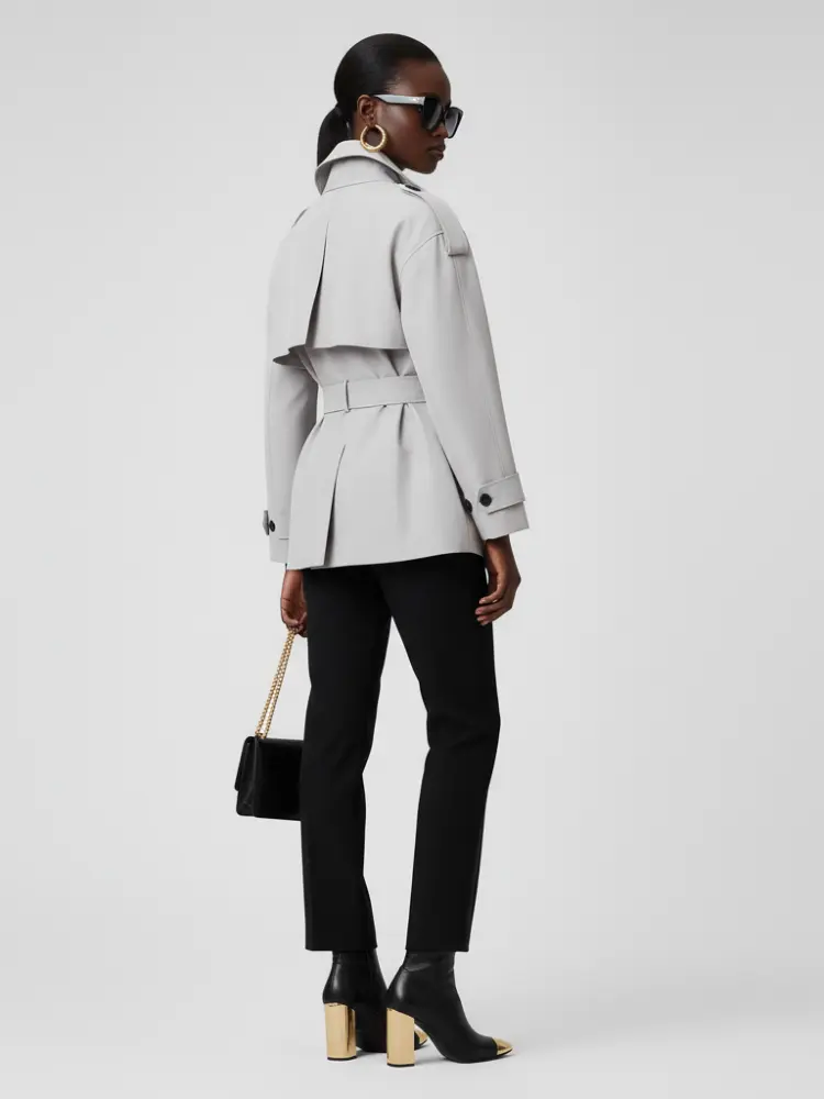 Women's Cropped Trench Jacket DUMBO ECO FASHION BYMANYC ® New York by BYMANYC ® New York