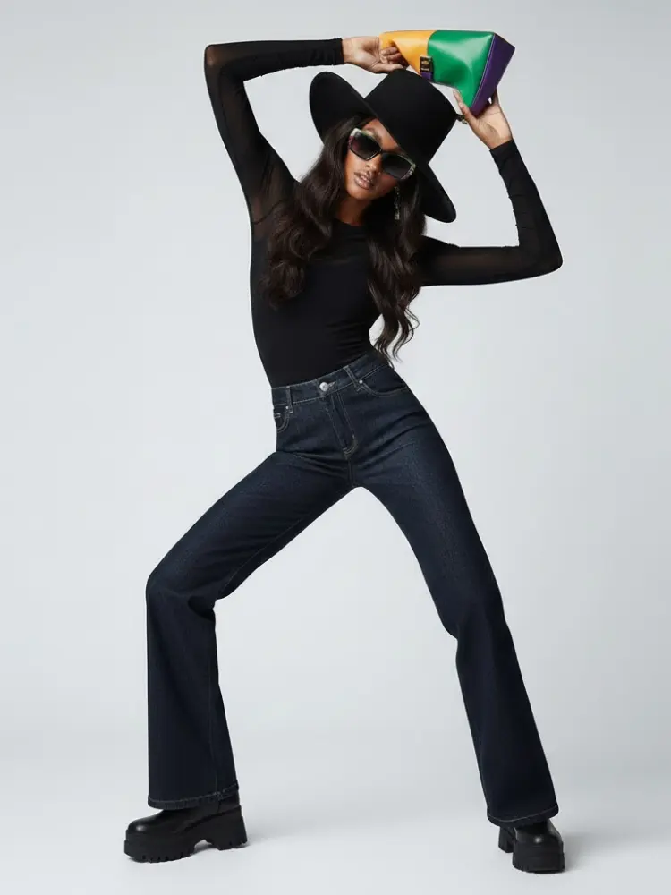 Women's Denim Trousers HUDSON YARDS NYFW New Colecction BYMANYC ® New York by BYMANYC ® New York