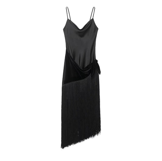 Dress Broadway Midi Liquid Motion Layered Texture Detailing Evening by BYMANYC ® New York