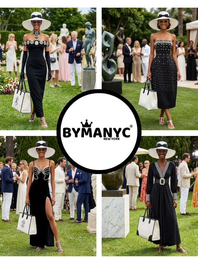 Women's Dress Strapless Embellished White TRIBECA New Collection THE HAMPTONS BYMANYC ® New York by BYMANYC ® New York