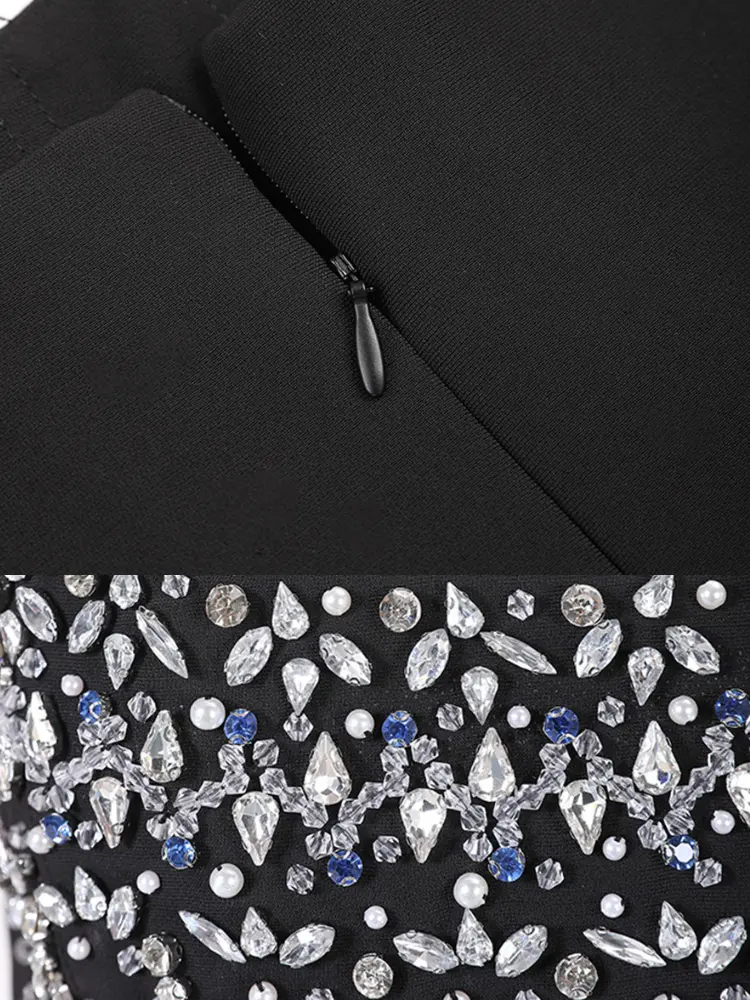 Women's Dress Strapless Embellished Black TRIBECA New Collection THE HAMPTONS BYMANYC ® New York by BYMANYC ® New York