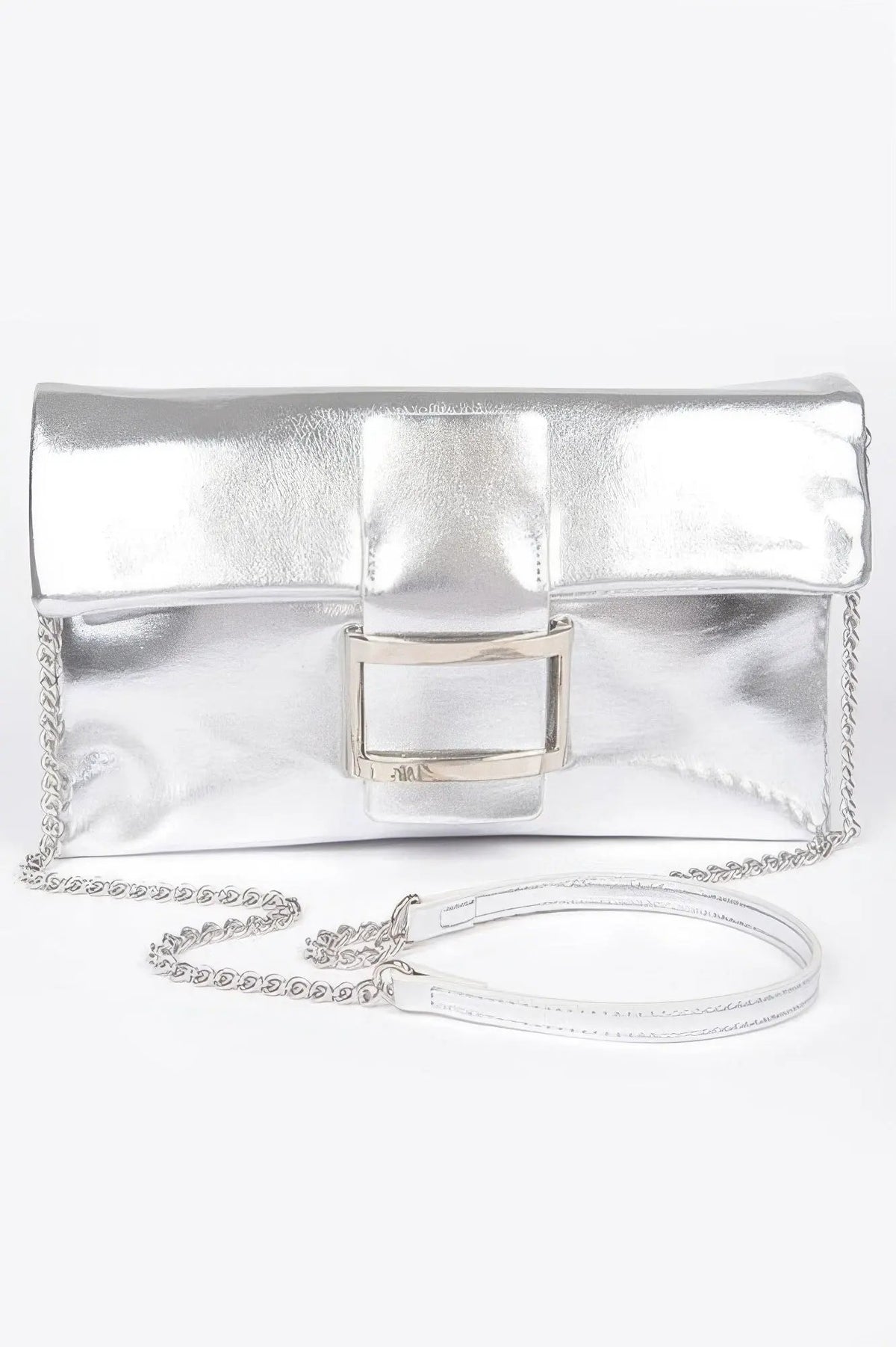 Meatpacking Metallic Buckle Clutch By BYMANYC New York Women's Evening Bag by BYMANYC ® New York