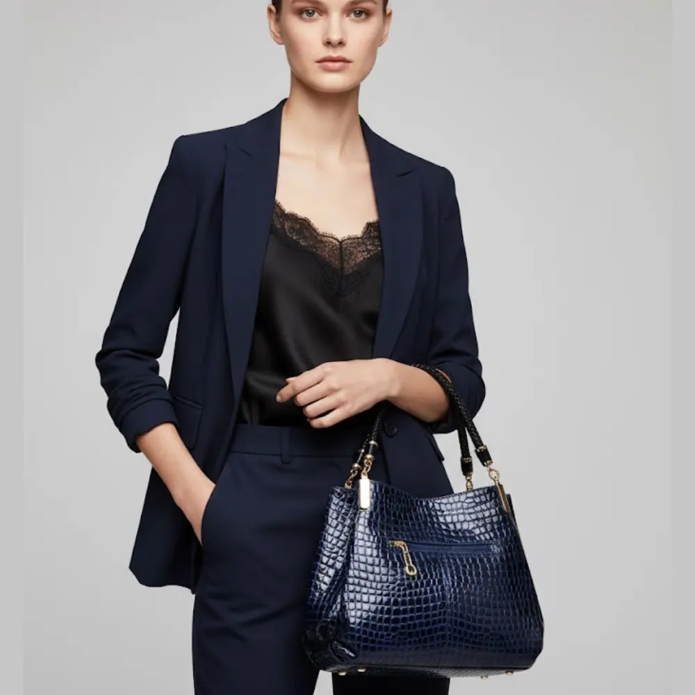 Women's Handbags: Central Park Stitch Satchel | Manhattan Chic Collection BYMANYC ® New York by BYMANYC ® New York