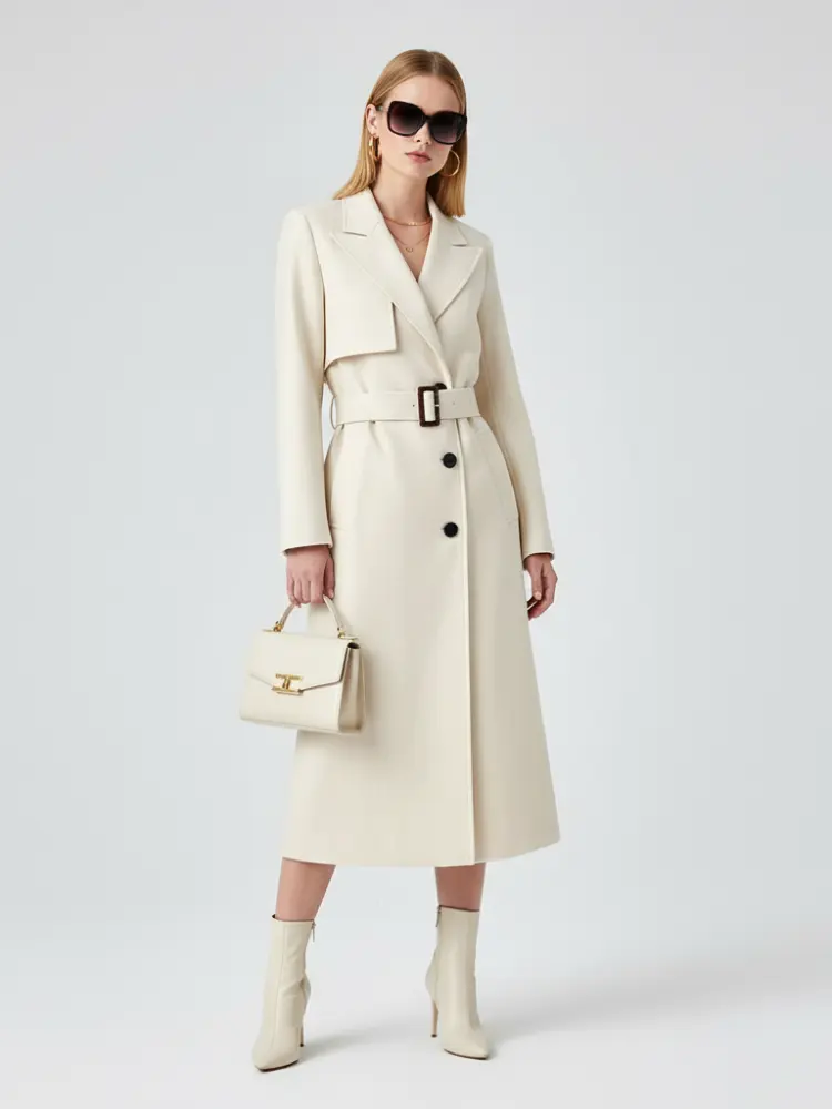 Women's Long Trench Coat FINANCIAL DISTRICT ECO COUTURE BYMANYC ® New York by BYMANYC ® New York