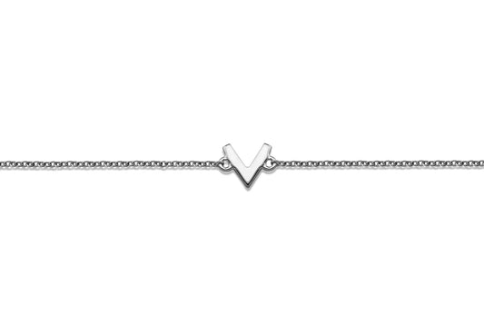 Armband V Zilver XB004S by Jwls4u