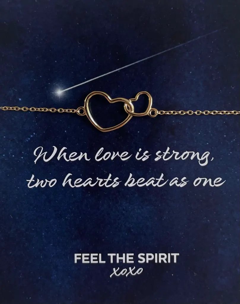 Feel the Spirit Armband Two Hearts Gold-Plated XB005G by Jwls4u