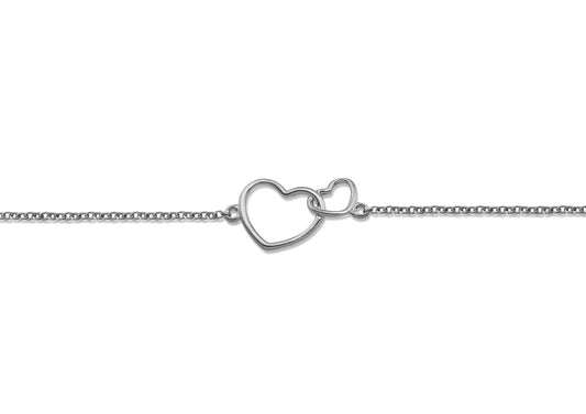 Armband Two Hearts Zilver XB005S by Jwls4u