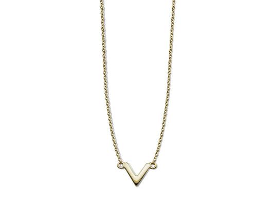 Ketting V Goldplated XN004G by Jwls4u